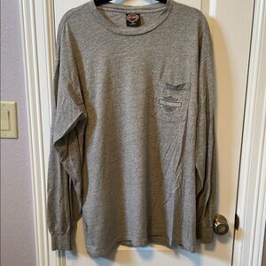 Harley-Davidson Gray Long Sleeve Men's Shirt